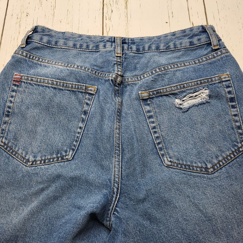 BDG Ripped Distressed Raw Hem Mom Jeans Baggy Stitched Straight Leg High Rise 29 - Picture 5 of 10